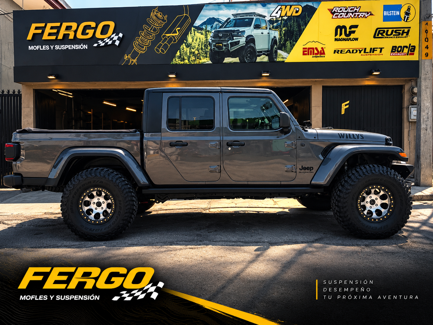 Jeep Gladiator después de la preparación FERGO, con lift JKS 3.5 y llantas 37